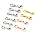 Rose Gold Double Opening Lobster Extender Necklace Clasp Connector Bracelet Extension Clasps for DIY Jewelry Making Women Girls