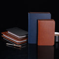 Leather Executive Vintage Diary Hardcover Meeting NotebookSolid Zipper BinderA6 A5 Notebook 6 Holes Ring Binder