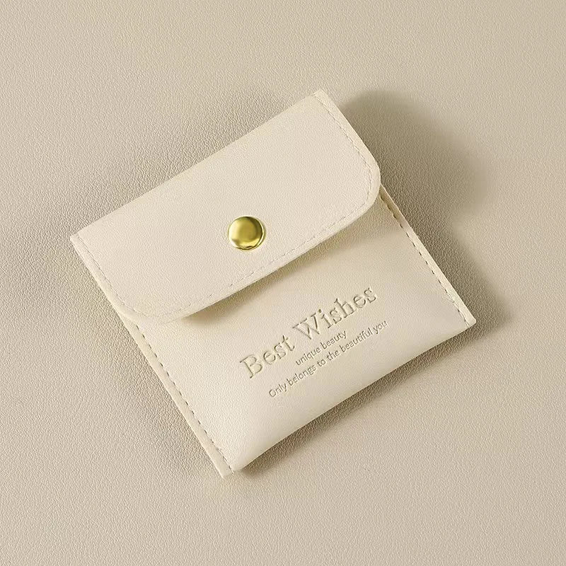 Pu Small Bag Jewellery Design Embossed Logo Gift Bag Gift Jewelry Pouch Packaging Waterproof Pu Leather Pouch Bag