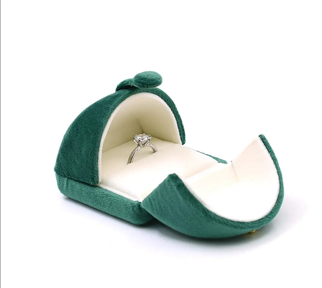 Green Luxury Velvet Ring Box Earring Necklace Bracelet Pearl Box Gift Wholesale Custom Jewelry Packing Box