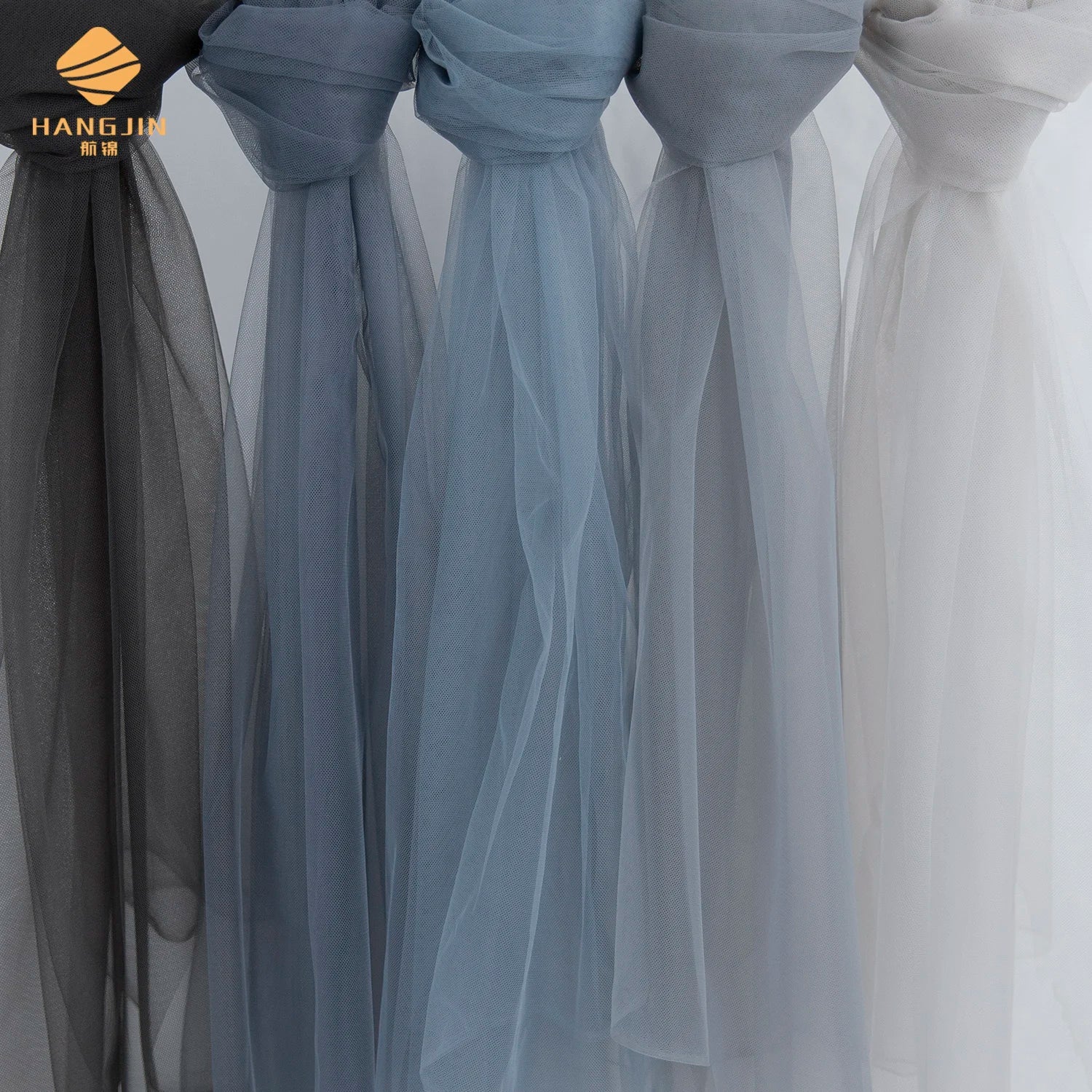 Polyester Soft Mesh Net Illusion Mesh Tulle Hexagonal Grey Color Tulle Fabric Dark Green Tulle Mesh Net Fabric