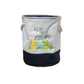 KUYUE Cartoon Dinosaur Canvas Embroidery Decorative Large Laundry Toy Basket Fabric Tools Foldable Storage Folding Customizable