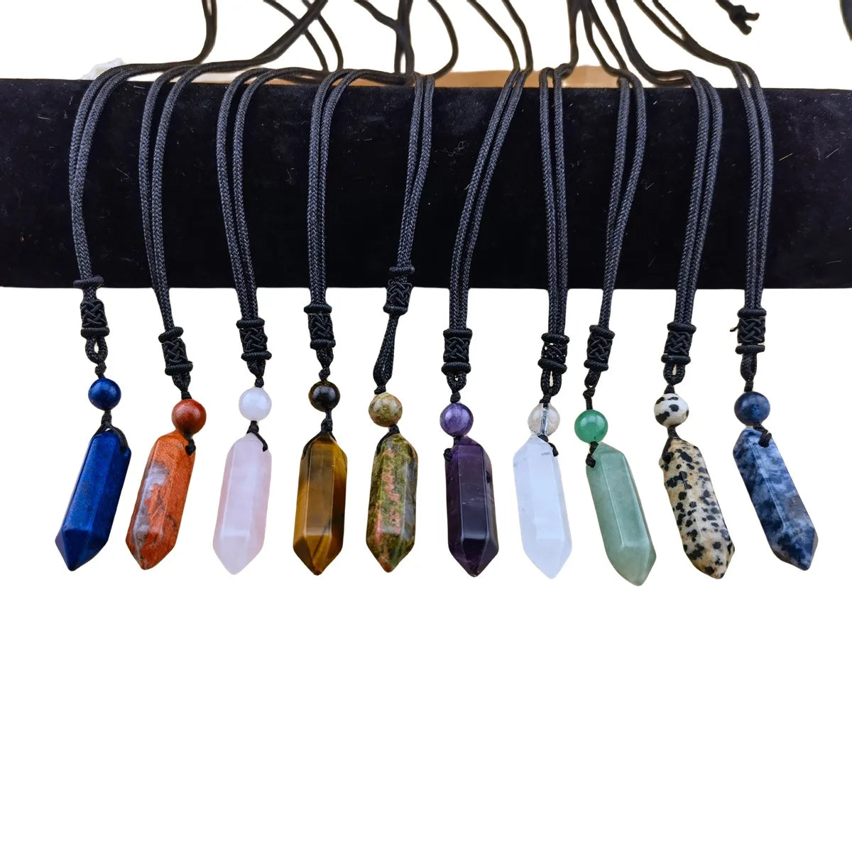 Wholesale Price Latest Design Personalized Handmade Women Jewelry Black Rope Crystal Beads Pendant Necklace