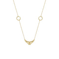 Original Design 18K Gold Plated Brass Jewelry Pulling Hook Hand Pendant Double Round Gold Color Chain Necklace P233368