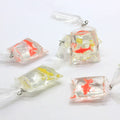 100pcs Transparent Resin Goldfish Charms Small Fish in Water Bag Jewelry Pendant Fish Bag Earrings Pendant Handmade DIY Material MegaBDM