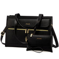 LOVEVOOK PU Leather Computer Briefcase Office Lady Shoulder Tote Handbag Large Capacity Business 15.6 Inch Laptop Bag for Women