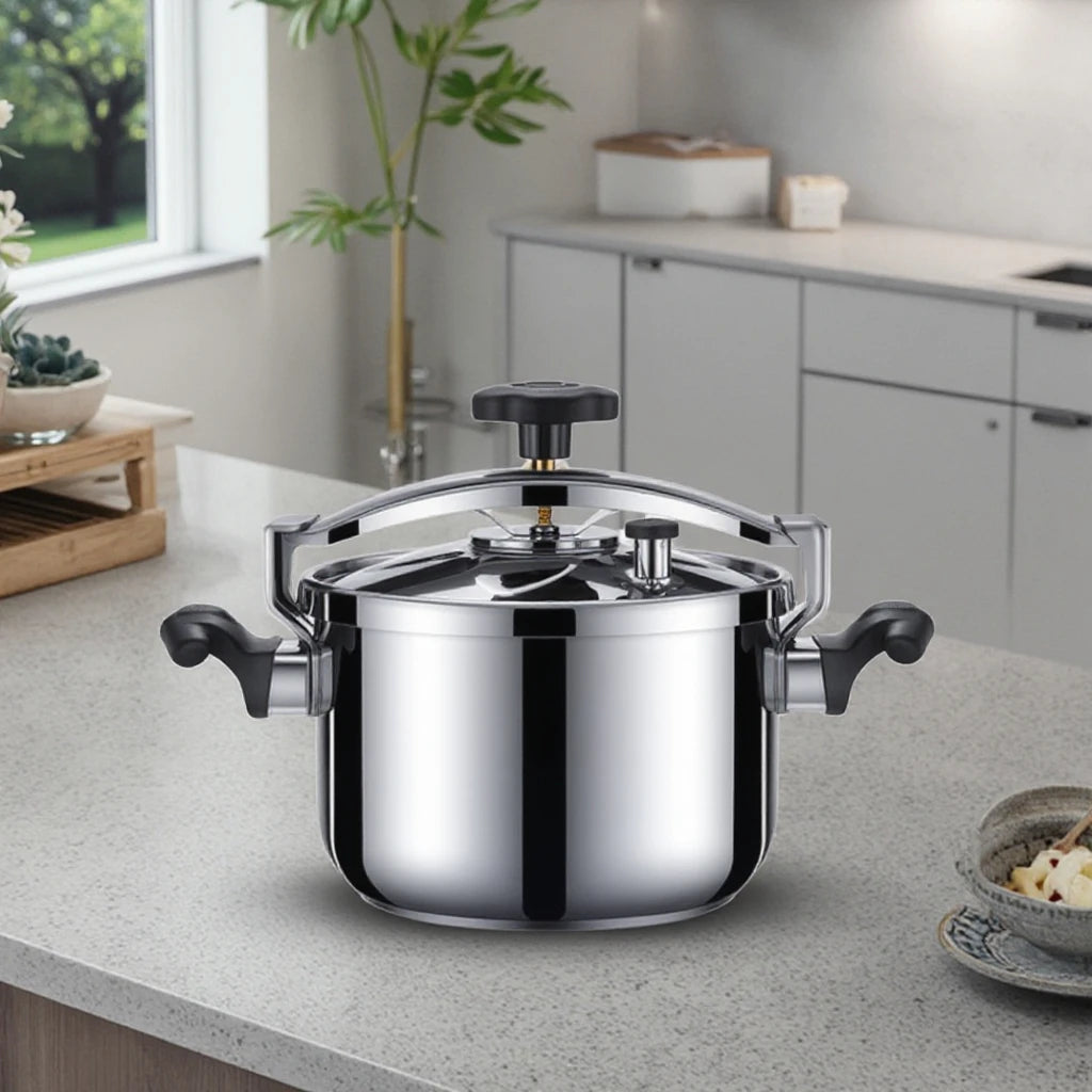 Extra Large 4L/5L/7L Commercial Pressure Cooker Thickened Steel Pot for Household Use on Universal Gas Stove Induction Cooker