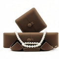Beautiful Jewelry Box Jewelry Packaging Velvet Necklace Packaging Ring Black Necklace Box Velvet Custom Necklace Packaging Box