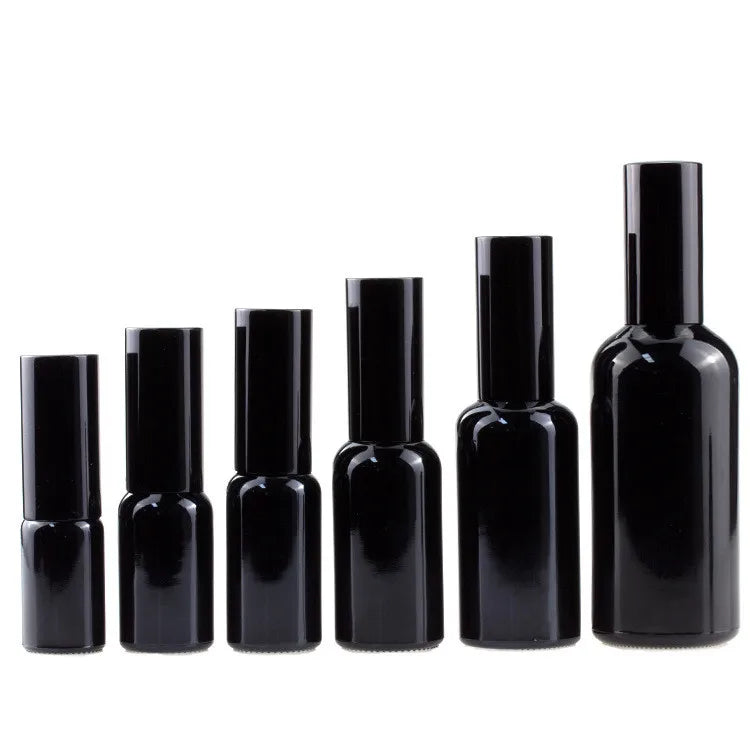 5ml 10ml 15ml 20ml 30ml 50ml 100ml Glossy Black Fine Mist Pump Essential Oil Glass Spray Bottle