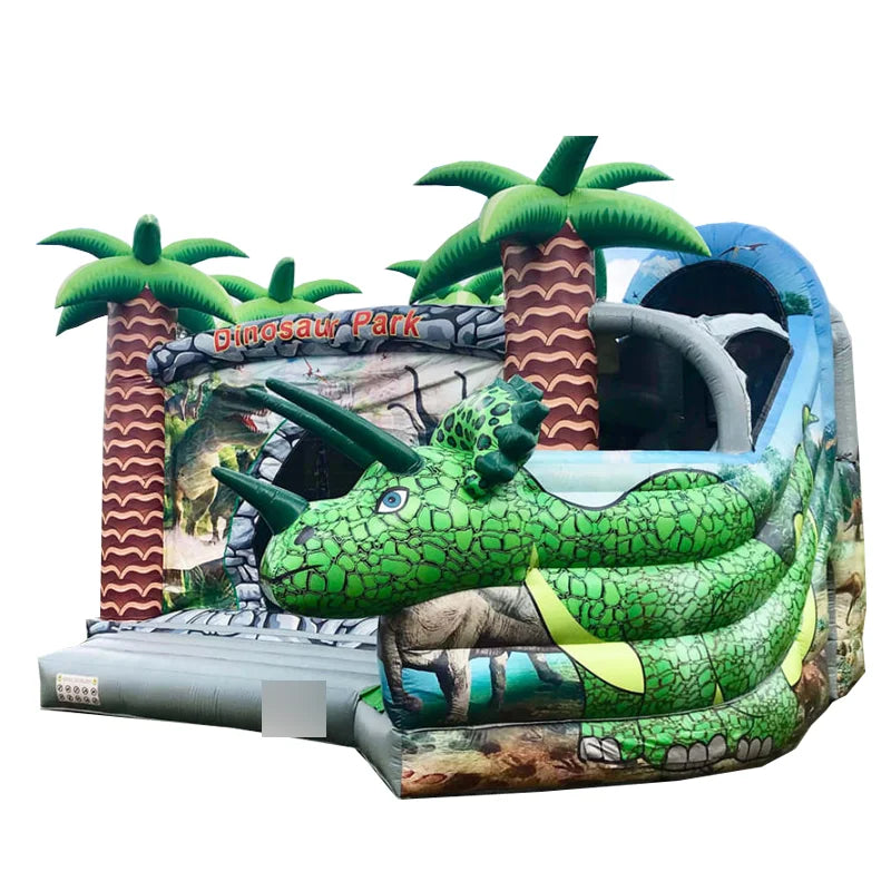 Commercial Dinosaur Inflatable Castles Jumping Bounce House