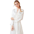 MIO Wholesale Bridesmaid Casual Long Sleeve Solid Women Kimono Robes Ladies Summer Lace Pajamas