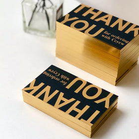 Luxury Custom Eco Friendly Recyclable Paper Foil Business Cards Greeting Luxury Fashion Paper Thank You Business Card