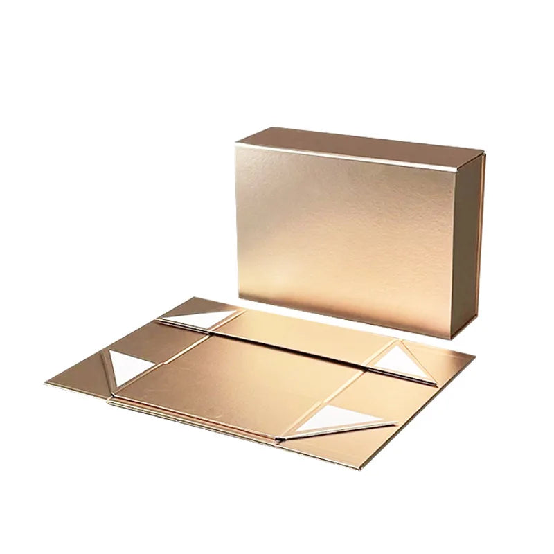 Kraft Paper Folding Magnetic Box for Clothing & Cosmetic Gift Packaging Features Ribbon & Magnetic Closure