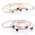 Can Open Shining Crystal Cuff Bracelets Crystal For Women Jewelry Stainless Steel Gold Color Bracelets & Bangles Female Pulseras
