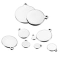 Stainless Steel 0.8-1mm Thick Custom logo Round Stamping Blank Pendants Charms for Bracelet Necklace Pendant Jewelry DIY Craft