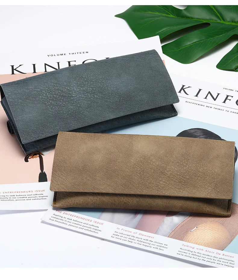 Wholesale Sunglasses Case Custom Logo Leather Glasses Case