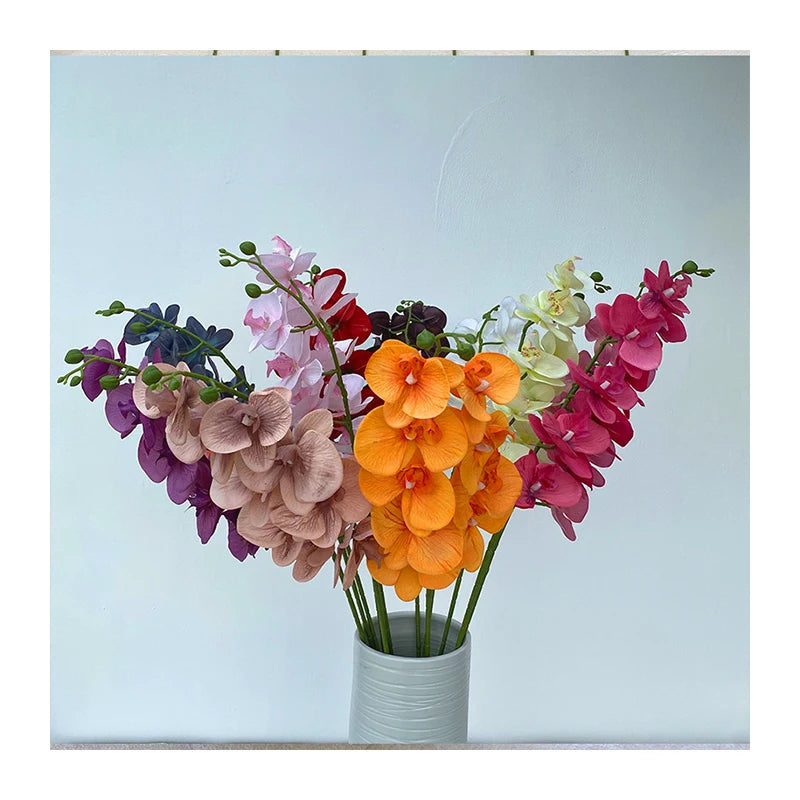 9 Head Fabric Phalaenopsis  Decoration Mariage Artificial Flowers Decorative