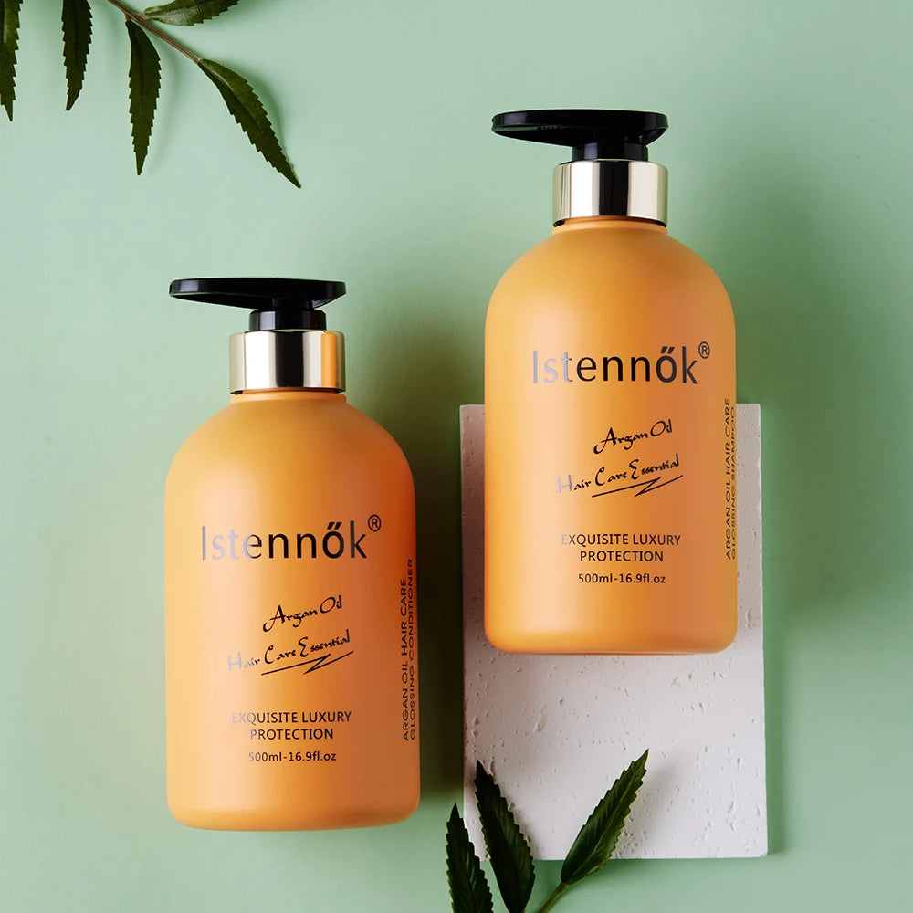 Salon Hair Care Products Eliminate Dry Hair Glossing Shampoos Conditioner Containing Argan Oil for Prevent Breakage