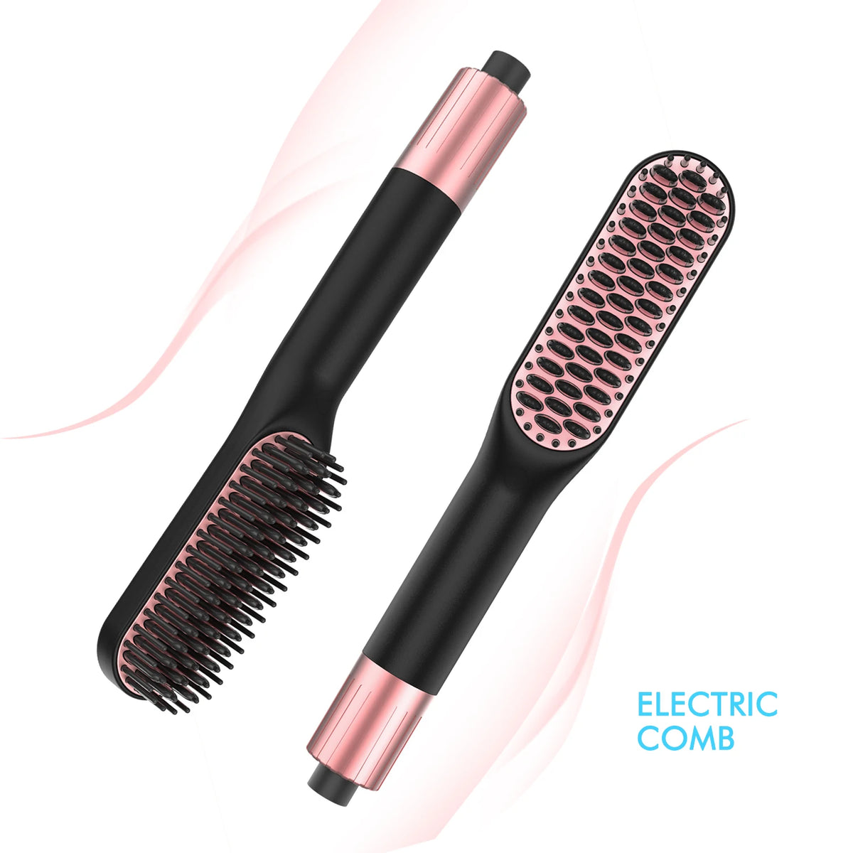 Portable 2 in 1 Men's Beard Straightener Multifunctional Electric Heat Comb Beard Straightener Brush