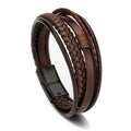 Hot Sale Men  Bracelet Woven pu Men Accessory Wristband