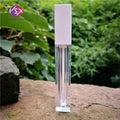 Yueshunxing 7ml White Pink Lip Tint Bottle Black Rose Gold Square Empty Plastic Lip Gloss Tube for Packaging Use