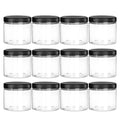 Custom Empty 4oz 8oz 16oz Cosmetics Lotion Cream Bottle Clear PET Plastic Jar With Screw Lids for Kitchen Food