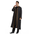 Ramadan Eid Men's Long Sleeve Cardigan Kimono Muslim Arabic Islamic Jubba Thobe Robe Polyester Abaya Morocco Turkey Elegant