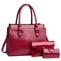 Wholesale Handbag Suppliers Pu Leather Ladies Crocodile Pattern Bags Handbag Set De Bolsos De Mujer