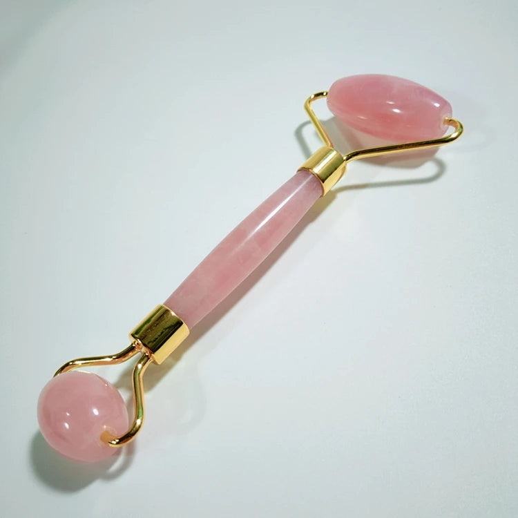 2026 Hot Selling Rose Quartz Jade Stone Roller Gua Sha Face