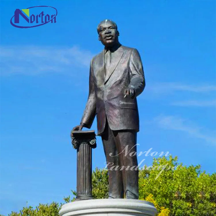 Norton Factory Made Wholesale Cheap City Park Bronze Celebrity Human Statue Life Size Brass Bronze Martin Luther King Sculpture