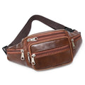 PU Leather Sports Waist Bag for Women and Men Multifunction Running Belt Bags Waterproof Crossbody Waist Bags