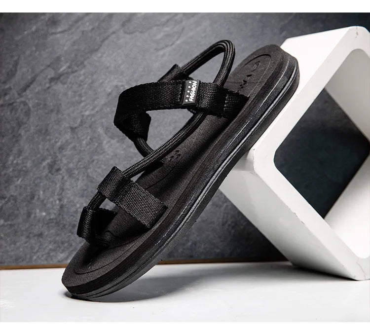 Men's Outdoor Sport Athletic Sandals Comfortable Adjustable Slippers Arch Support Flat Waterproof for Beach Summer Open Toe