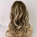 China Wig Manufacturer for Hair Salon Ombre Brown Warm Blonde 13x6 Frontal Wig