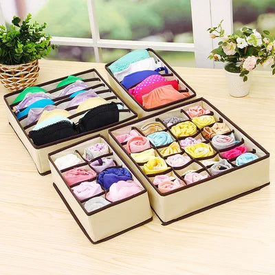 24 Grid Underwear Organizer Fabric Sock Organizer Simple Houseware Closet Underwear Organizer on Sales