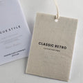 Recycled Paper and Cotton Canvas Hang Tag Custom You Own Brand Logo Printing Clothing Garments Swing Hangtags