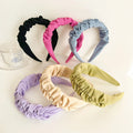 Women Fashion Headwraps Hair Accessories Pleated Fabric Hairband Wrinkle  Cover Pleated Headband