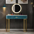 Modern Minimalist Style Design Furniture Mirror Storage Iron Dressing Table With Led Luxury Vanity Dresser Set