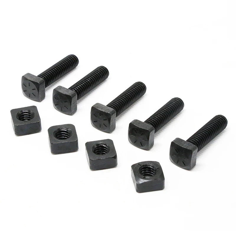 Non-Standard DIN Plain Steel Square Head T Bolts Grade 8 Railway Bolts
