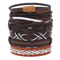 Wholesale Men's Vintage Leather Braided Bracelets Handmade Fashion Charm Bracelets