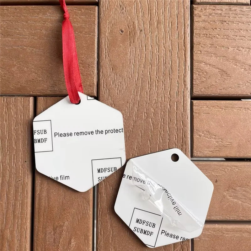 MDFSUB Best Price Double-sided Sublimation Mdf Christmas Ornament Sublimation Christmas Pendant Sublimation Blank Mdf Ornaments