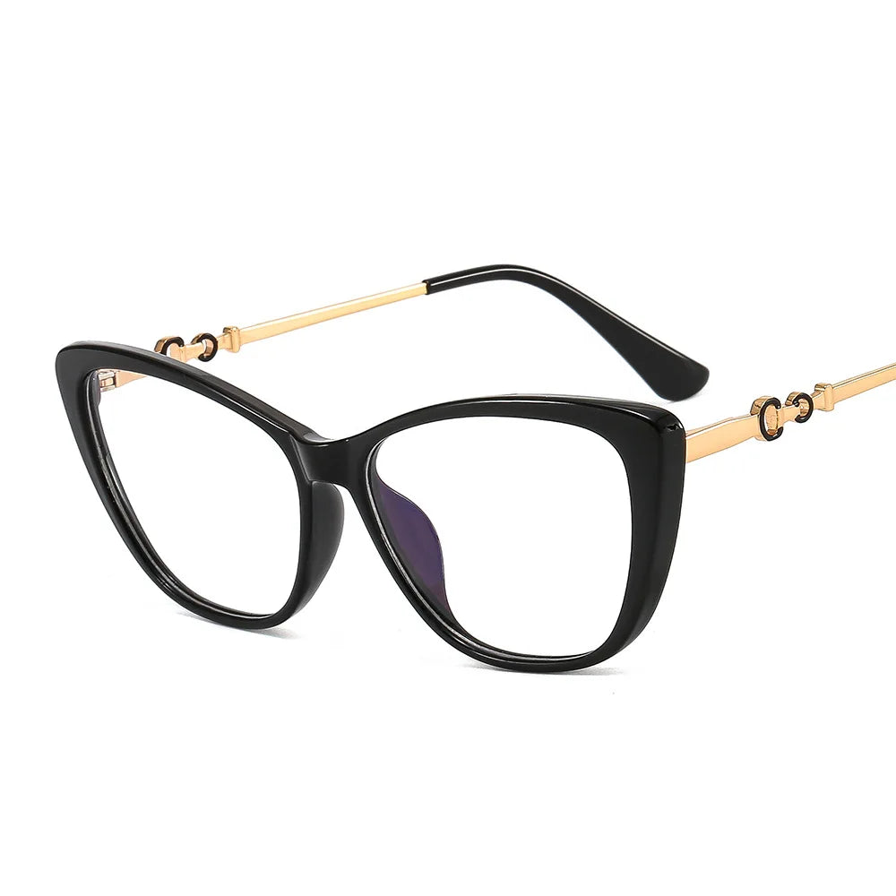 Metal Blue Light Blocking Glasses 2023 Girl Eye Glass Cat Eye Eyeglasses