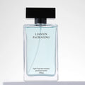 30ml 50ml 100ml Transparent Flat Square 15mm Crimp Neck Fragrance Bottle With Black Lid Glass Perfume Bottle