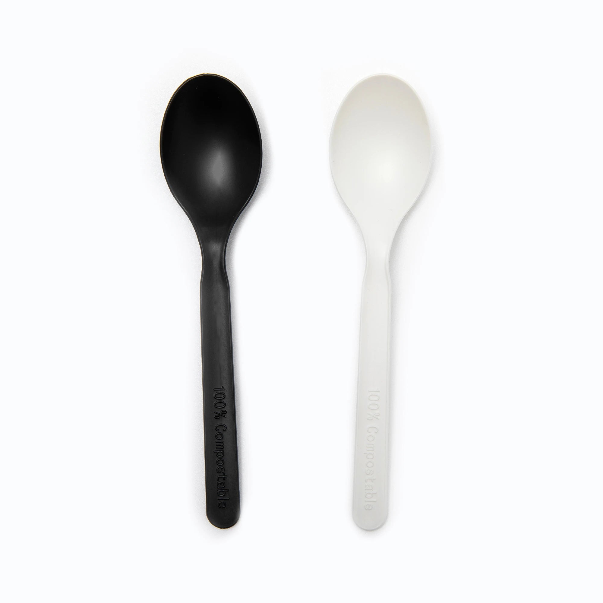 CPLA Individually Packaged 6\" Biodegradable PLA Spoon Disposable Cornstarch Utensils for Parties