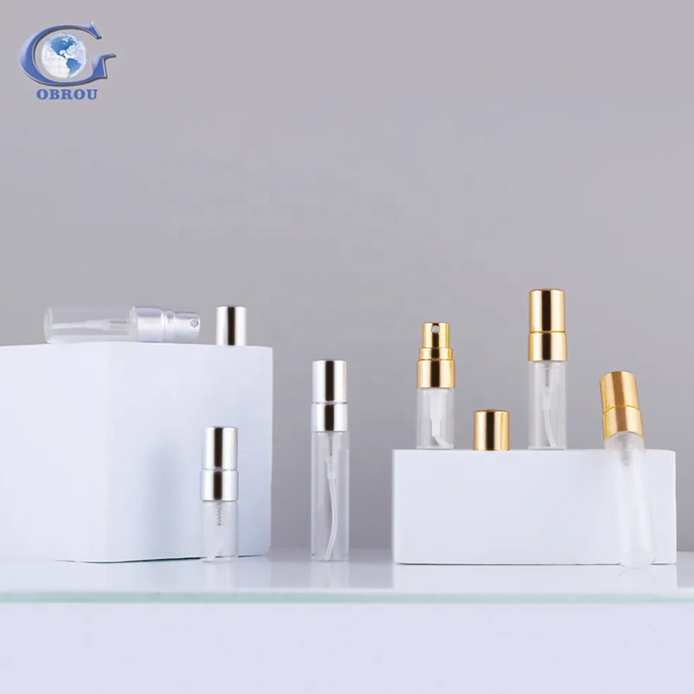 OBROU Hot Sale Small Capacity Glass Spray Bottles 2ml 3ml 5ml Glass Perfume Bottle Essential Oil Bottle