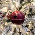 Christmas Tree Large Bell Baked Paint Colorful Three-star Bells Star Iron Bells Home Holiday Craft Ornament Pendant