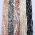 Zhuji Pearls 3-4mm Real Freshwater Natural Baroque Pearl Jewelry Beads Strand AA Grade Third Party Certified As Picture