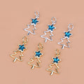 10.5mm Green Zircon Star Christmas Tree Charm 925 Sterling Silver Star Christmas Tree Pendant for Jewelry Making Supplies