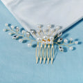 Handmade Crystal Pearl Hair Side Combs for Women Bridal Tiaras Pageant Headpiece Pins Princess Jewelry Hair Accessory
