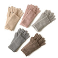 Touch Screen Knitted Wrist-Length Cashmere Gloves with Custom Logo Double Layer Warm Winter Hand Warmers for Women