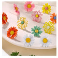 New Korean Small Daisy Flower Stud Earrings Fashion Colorful  BOHEMIA Geometric Flower Earrings Girl for Women Jewelry Gift